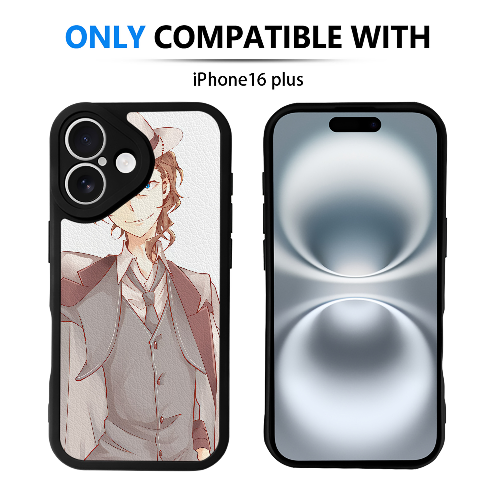 （画像用） 文豪ストレイドッグス Bungo Stray Dogs 【iPhone 16シリーズ対応】シリコンスマホケース（レザー調） 材質：シリコン